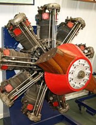 Heavier Than Air Flight 1922 Moving Forward Bristol Jupiter VII Engine on Display at the Shuttleworth Collection