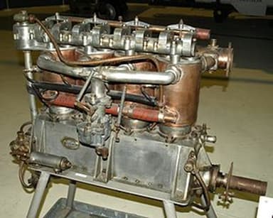 Green C.4 Aircraft Engine at the Royal Air Force Museum, London