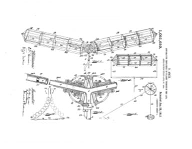 Illustration from Ames’ 1913 Patent for his Aerocycle Mechanism