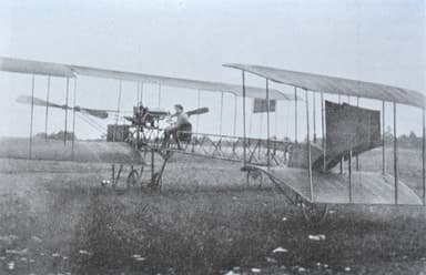 Rear view of Gianni Caproni's first experimental biplane, the Caproni Ca.1