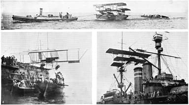Samson's Short Improved S.27 Aircraft Being Hoisted aboard Hibernia