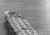 Stern view of Akagi Carrier with Mitsubishi B1M and B2M bombers (1934)
