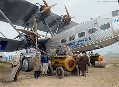 Refueling ‘Hanno’ in Palestine, October 1931 (Image Retouched)